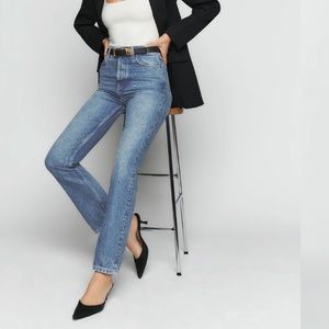 Reformation Cynthia High Rise Straight Jeans